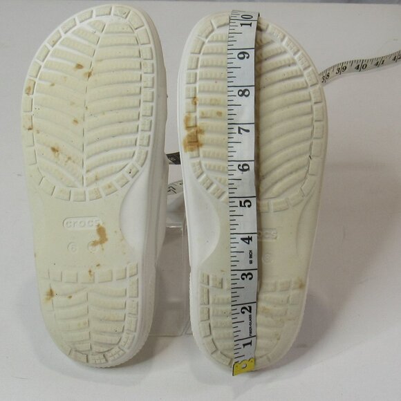 Crocs Classic White Sandals Slides w/Jibbitz Charms Unisex Size Womens 8 Mens 6 - Picture 8 of 9